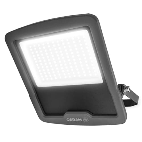 Image of OSRAM Endura Flood PC 100W LED floodlight, 4000K Cool White, 12000 lumens, IP65 floodlight, Recycled Aluminum, 120 lm/W Efficiency, Gray, 230V