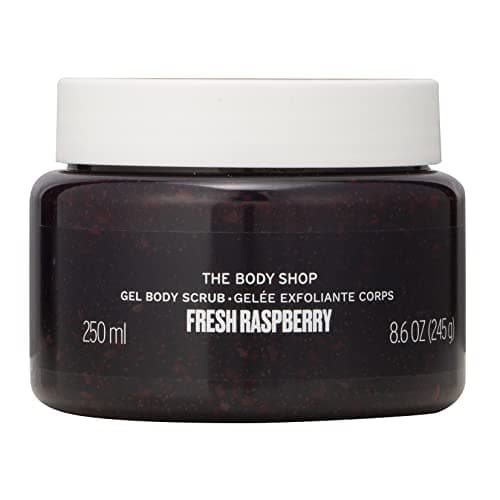 Image of The Body Shop Fresh Raspberry Gel Body Scrub vegan Fruity, pulpy texture smoothing, softening exfoliation 250ml