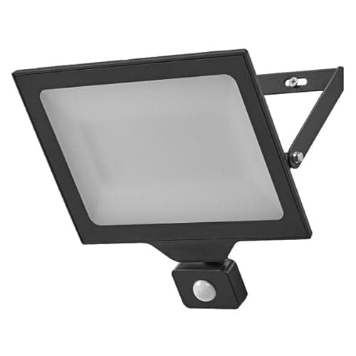 Image of LumenEco LED Floodlight with PIR Sensor 100W Cool White 4000K IP65 Outdoor Security Light Motion Sensor Energy Efficient Exterior Wall Light - Black Colour - 20cm Cable