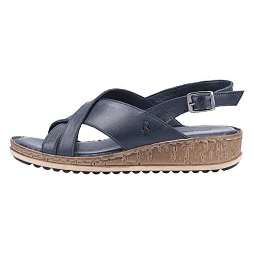 Image of Hush Puppies Elena Womens Wedge Sandals Navy 4 UK