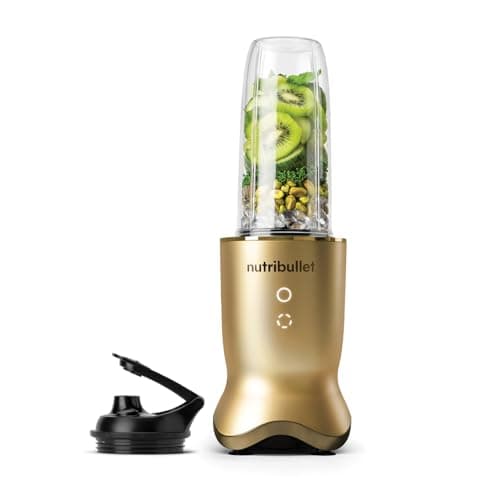 Image of nutribullet Ultra 1200W Personal Blender Gold - With Rapid Extractor Blade, 900ml Cup, To-Go Lid & Guide - Quiet Yet Powerful Single Serve Blender - Illuminated Interface with 2 Blending Options