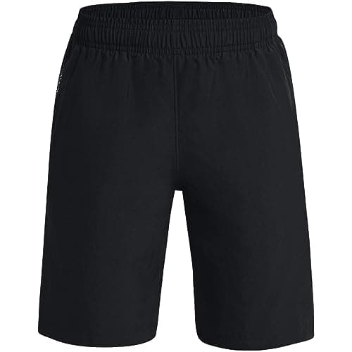 Image of Under Armour Boys Woven Graphic Shorts Junior Black/Lime 9-10 Years