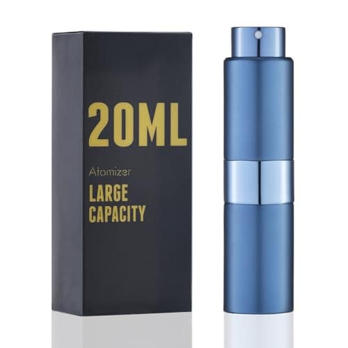 Image of owlyee Perfume Travel Refillable Atomizer Bottle: Cologne Spray Mini for Refill - Empty Fragrance Sprayer for Men - Large Size 20ML Blue