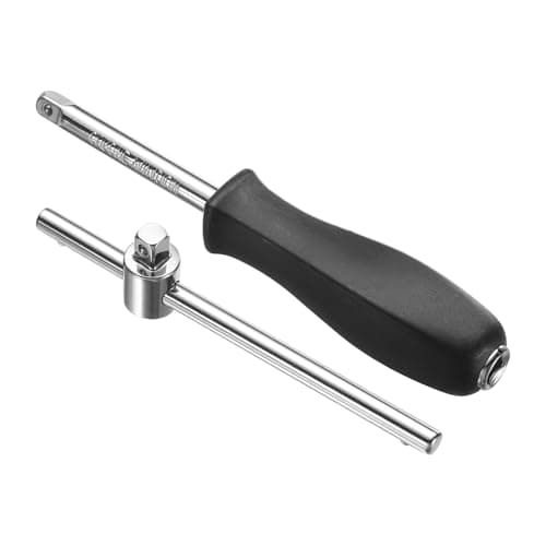 Image of sourcing map 1/4" Drive Spinner Handle Chrome Vanadium Steel Drive Socket Set with 1/4" Drive Sliding T-Handle Breaker Bar Extension Bar for Ratchet Driver and Car Repair 2-Pieces Set