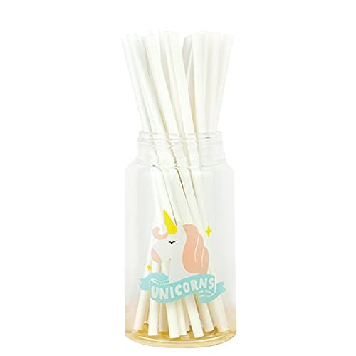 Image of 100 Pack White Paper Straws, Biodegradable Smoothie Straws for Home Ice Drink Shop Coffee Bar Restaurant Party(6mm/0.24")