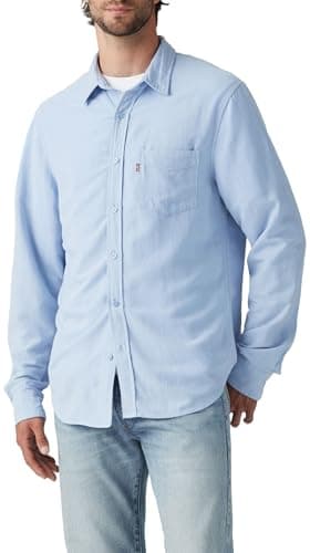 Image of Levi's 85746-0182 Men's Tops, Chambray Blue, L