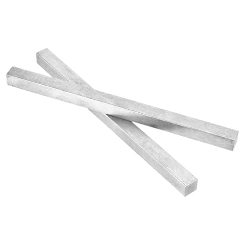 Image of sourcing map 2 Pcs Square Steel Key Stock, 3/4" x 3/4" x 12" Cold-Drawn 45# Steel Bars Precision Key Stock for Gearbox Coupling, Silver Tone