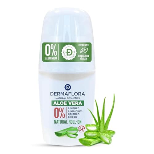 Image of Dermaflora Aloe Vera Roll On Deodorant – 50ml | Natural Roll On Deodorant for Men & Women | Gentle, Alcohol-Free Formula for Sensitive Skin with Long-Lasting Odor Protection