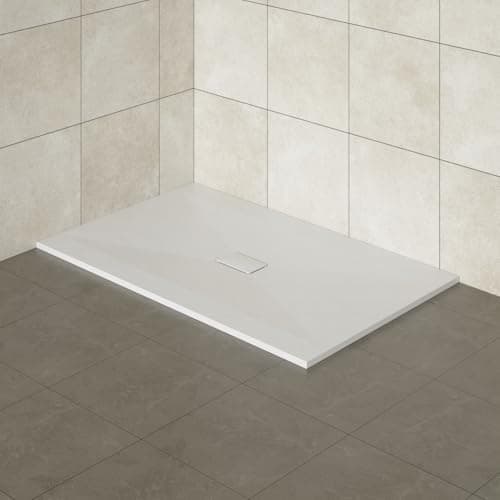 Image of Aquariss 1700x1000mm SMC Anti Slip Shower Base Tray Rectangular for Shower Enclosure White