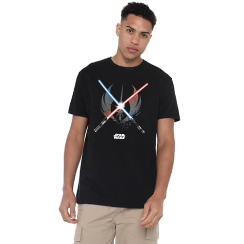 Image of Cotton Soul Star Wars Crossed Blades Unisex T Shirt, Black, Medium