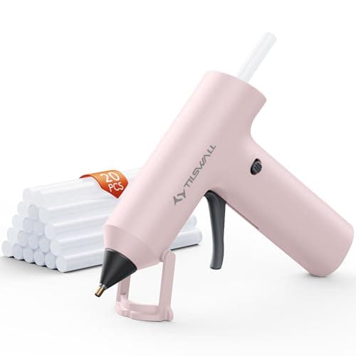 Image of Mini Cordless Glue Gun with 20PCS Glue Sticks, Quick-Heat Rechargeable Hot Glue Gun with Precision Nozzle and Auto-Off, Ideal for Crafting, Scrapbooking, Gift Making and Home DIY Repairs