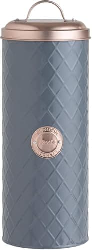 Image of Typhoon Henrik Grey And Copper Coated Steel Pasta Storage Canister, 110 x 270 cm