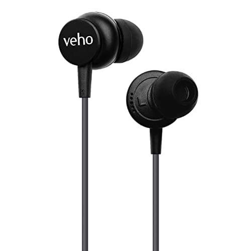 Image of Veho Z-3 Wired Earphones | Microphone and Volume Control | 13mm Drivers | Sound Isolating | Earbuds - Grey (VEP-103-Z3-G)
