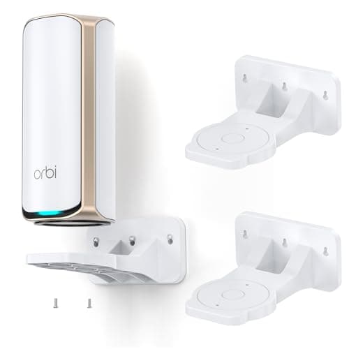 Image of Wall Mount for Orbi WiFi 7 Router, Compatible with Orbi 970, 870, 770 Series & Nighthawk Wi-Fi 7 Mesh Systems, Orbit Secure Bracket Holder for Save Space & Boost Signal (RBEWMB-10000S) (White, 2-Pack)
