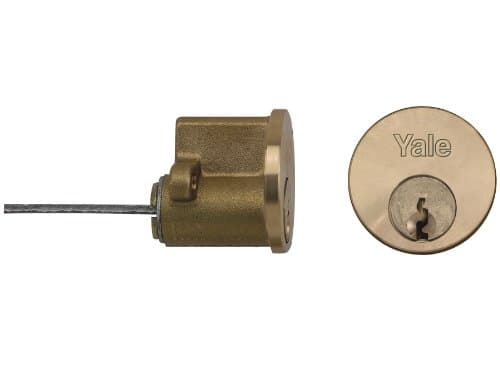 Image of Yale Locks P1109 Replacement Rim Cylinder 2 Keys Brass Visi Pack