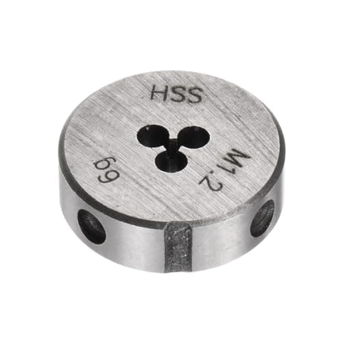 Image of sourcing map Round Threading Dies, Metric M1.2 x 0.25 Thread (Right Hand), High Speed Steel (HSS) Screw Cutting Die Repair Tool