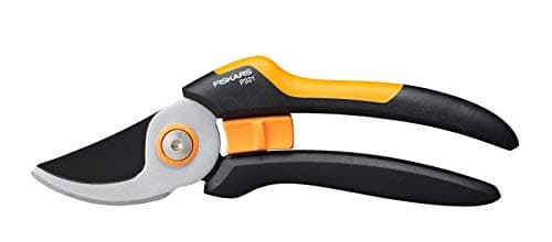 Image of Fiskars Bypass Garden Pruners M, Solid, P321, For fresh branches and twigs, Non-stick coated, Stainless steel blades, Length: 20.1 cm, Black/Orange, 1057162