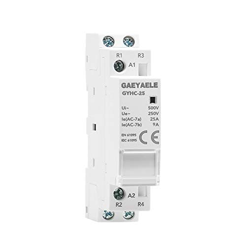 Image of GAEYAELE Automatic Modular Contactor Household Contactor Din Rail Type(2P 25A 2NC 220VAC)