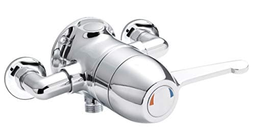 Image of nuie VSQ2 Commercial ǀ Modern Bathroom Exposed Sequential Thermostatic Shower Valve with Lever Handle, 110mm x 200mm, Chrome