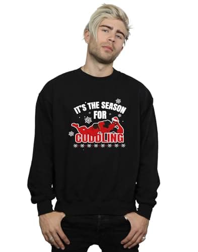 Image of Marvel Men's Deadpool Time For Cuddling Sweatshirt Black XXXX-Large
