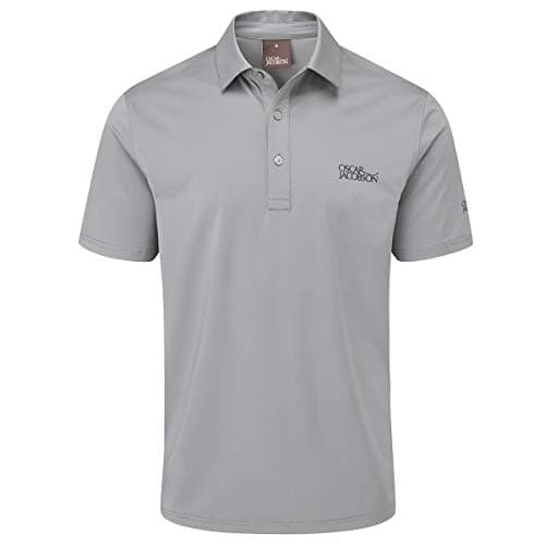 Image of Oscar Jacobson Mens Chap Tour Polo Shirt - Pewter - S