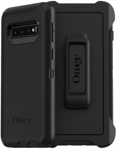 Image of OtterBox DEFENDER SERIES Case & Holster For Samsung Galaxy S10 - Black