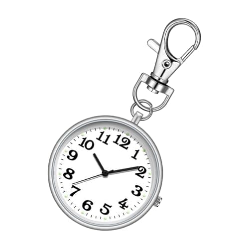 Image of Watch With Key Buckle - Watch Keychain | Shows Keychain, It Presents Precision Engineering, Featuring Water Resistant Stainless Steel Back Cover That Protects The, Silver, Se référer au