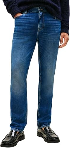 Image of Tommy Hilfiger Men's Denton James Blue Straight Fit Jeans, Blue (James Blue), 30W/34L