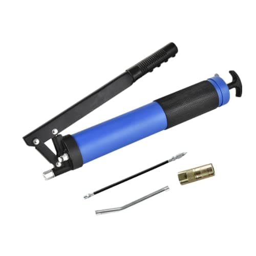 Image of Qimu Mini Lever Action Grease Gun 600CC Professional 10,000 PSi Lever Grease Gun with Flexible Hose,Hard Tube and Flat Nozzle