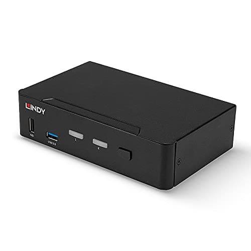 Image of Lindy 2 Port DisplayPort 1.4, USB 3.0 & Audio KVM Switch