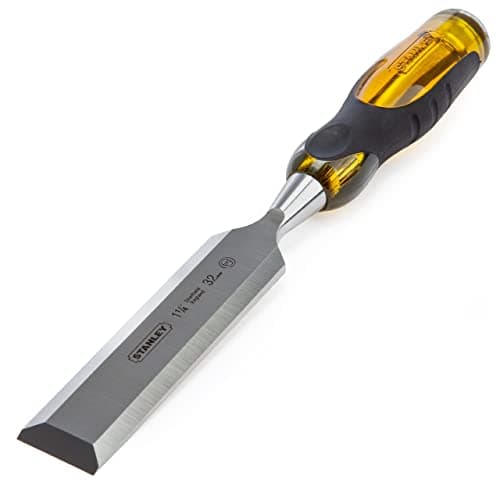 Image of STANLEY 32mm Thru Tang Chisel with Bevel Edge and Strike Cap, 0-16-263