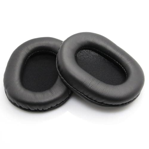 Image of Ear Pads Replacement for Audio Technica ATH-M50 / M50X / M50XBT / M50RD / M40X / M30X / M20X / MSR7 / SX1 Headset by MMOBIEL - Memory Foam and Protein PU Ear Pad Cushions - Earpads Replacement - Black