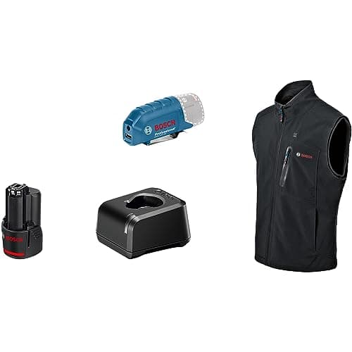 Image of Bosch Professional Heated Vest GHV 12+18V XA (incl. GAA 12V-21 USB charging adapter + GBA 12V 2.0Ah battery + GAL 12V-20 charger) – size 2XL