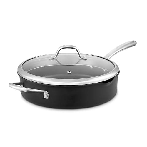 Image of Good Food in Partnership with Tower Hard Anodised 28cm Multi-Pan with Tempered Glass Lid, Pouring Lips, 10x Superior Ceramic Non-Stick Coating, Induction Compatible, Grey