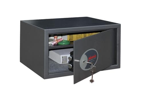 Image of Phoenix Safe Company – SS0803K Vela Home & Office Security Safe | Key Locking | Twin Locking Bolts | Metallic Graphite Finish | 34 Litre Capacity | 12kg