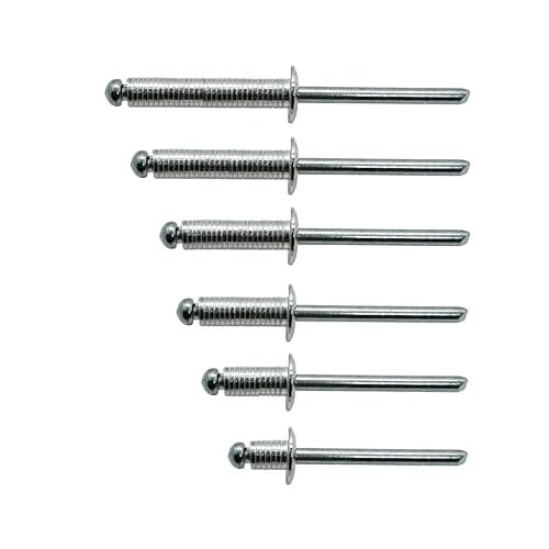 Image of Blind Pop Rivet grooved Dome Head Aluminium 4.8mm (Pack 100) (zinc, 11 mm)