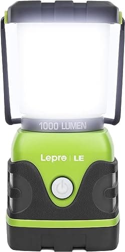 Image of LE Camping Lantern, 1000 Lumen Camping Lights Battery Powered, Dimmable Warm White and Daylight Modes, Battery Lantern for Power Cuts, Emergency Lighting, Suit for Hiking, Fishing, Tents, etc.