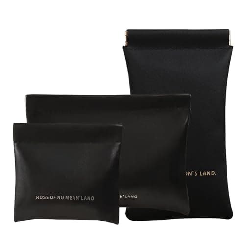 Image of MIUPOO Small Purse Makeup Bag for Women,Elastic Open Close Storage Bag Mini Travel Storage Bag,Waterproof Organizer Pouch for Lipstick Cosmetics Headphones Jewelry,3 Pieces,Black