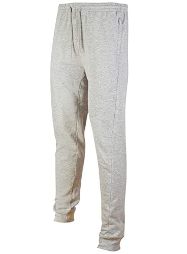 Image of Style It Up Mens Jog Pants Jogging Bottoms Trousers Joggers Cuffed Hem Zip Pockets Sweatpant (Grey, XL)