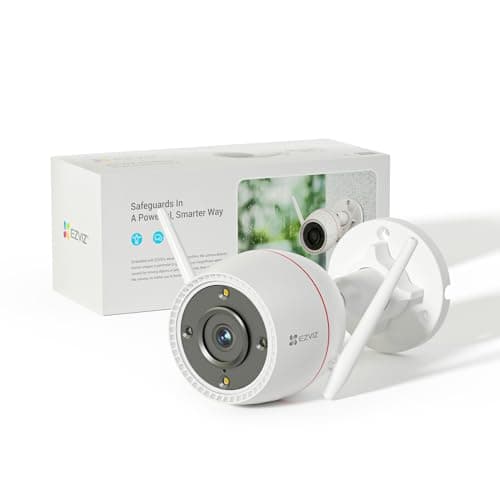 Image of EZVIZ 2K Outdoor Security Camera CCTV Wi-Fi Camera, 30M Colour Night Vision, AI Human Motion Detection, Two-Way Audio, Strobe & Siren Alert, IP67 Waterproof, 256GB SD Card/Cloud Storage (C3TN 2K)