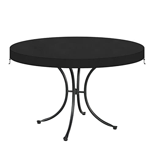 Image of VANSHEIM Outdoor Table Top Protective Cover Garden Round Patio for Bistro and Folding with Heavy Duty Oxford Fabric Weatherproof Covers Ø112X10cm (VSH38-43)