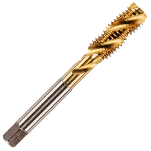 Image of Rennie Tools - M12 x 1.75 Spiral Flute Tap HSS M2 Titanium (TiN) Coated 12mm Thread. Metric Hand/Machine Screw Tap Metric Coarse. for Tapping Blind Holes. Pack of 1
