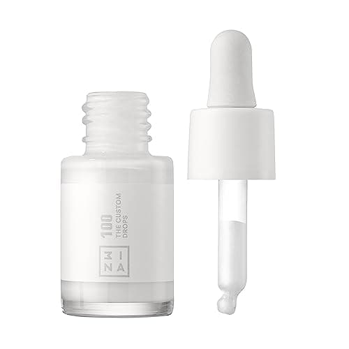 Image of 3INA MAKEUP - The Custom Drops 100 - White Foundation Drops Mixer to match Make-up Skin Tone - Long-lasting Formula - Mattifying Effect - Oil-free - Matte finish - Vegan - Cruelty Free