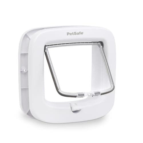 Image of PetSafe Manual-Locking Cat Flap - 4-Way Lock, Energy Efficient, Easy Installation - White