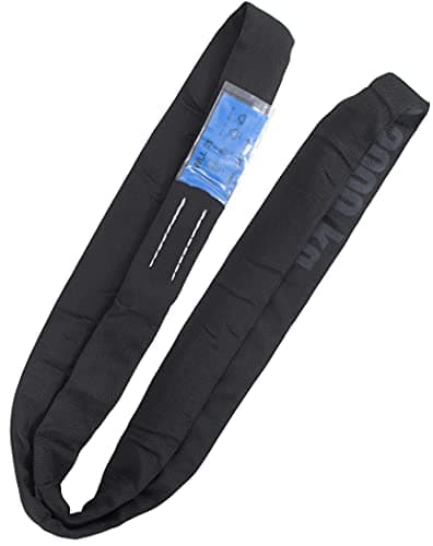 Image of 2 Tonne Black Endless Round Sling Lifting Polyester Circular Webbing Cargo Strap Hoist Strop Certified EN1492 CE (3mtr)