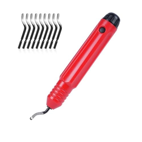 Image of flintronic Tooling Deburring Tool Kit, Plastic Hand Deburring Tool Set with 10 BS1010 Blades, 360°Rotary Manual Deburring Cutter Burr Remover for 3D Prints Pipe, Plastic, Aluminum, Copper, PVC, Steel