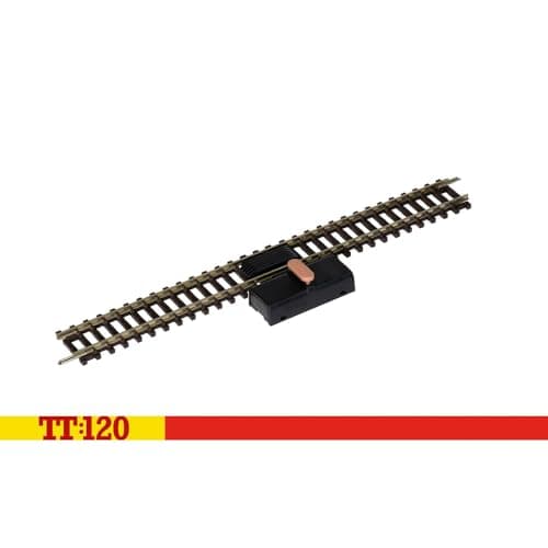 Image of Hornby TT:120 TT8001 Gauge Power Connecting Track - Extra Pieces for Model Railway Sets, Toy Train Parts, Includes: 1x 166mm Power Track - Hobbies for Men - Scale 1:120, Brown