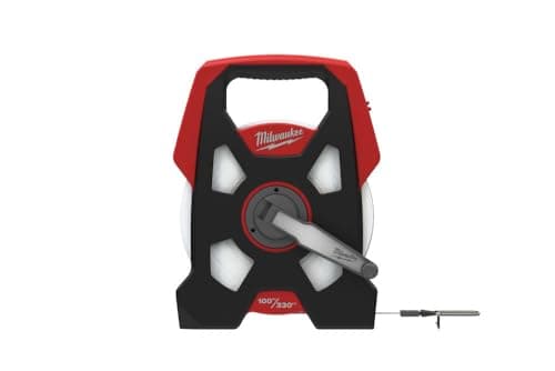 Image of Milwaukee 48225211 Long Open Tape 100m/330ft (Width 13mm), Red