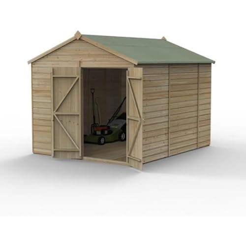 Image of Forest Garden Beckwood 8x10 Apex Shed | No Windows | Double Door|25 Year Anti-Rot Guarantee