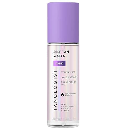 Image of Tanologist Self Tan Water Dark (200 ml) Hydrating Self Tanning Water Dermatologist Approved Clean Ingredients & Vegan